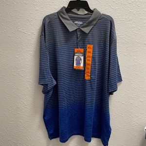 NWT- Glacier Men’s polo shirt. Blue. Size XXL